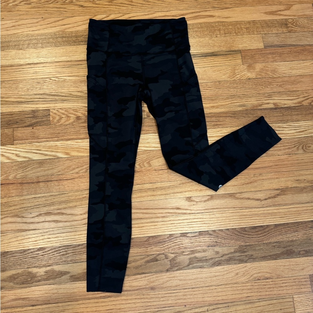 Lululemon Wunder Train High-Rise Tight 25" Black Camouflage